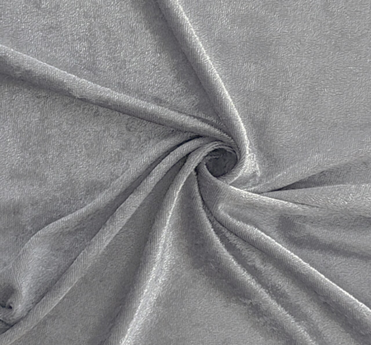 1 Yard Luxury Gray Crushed Velvet Fabric 58/60"Wide, 100% Polyester Panne Velour for Apparel & Costumes